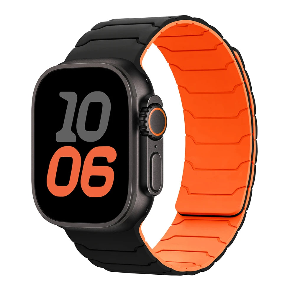 Bracelet Magnétique en Silicone – Compatible Apple Watch Ultra 2 & Series 10/9/8/7/SE