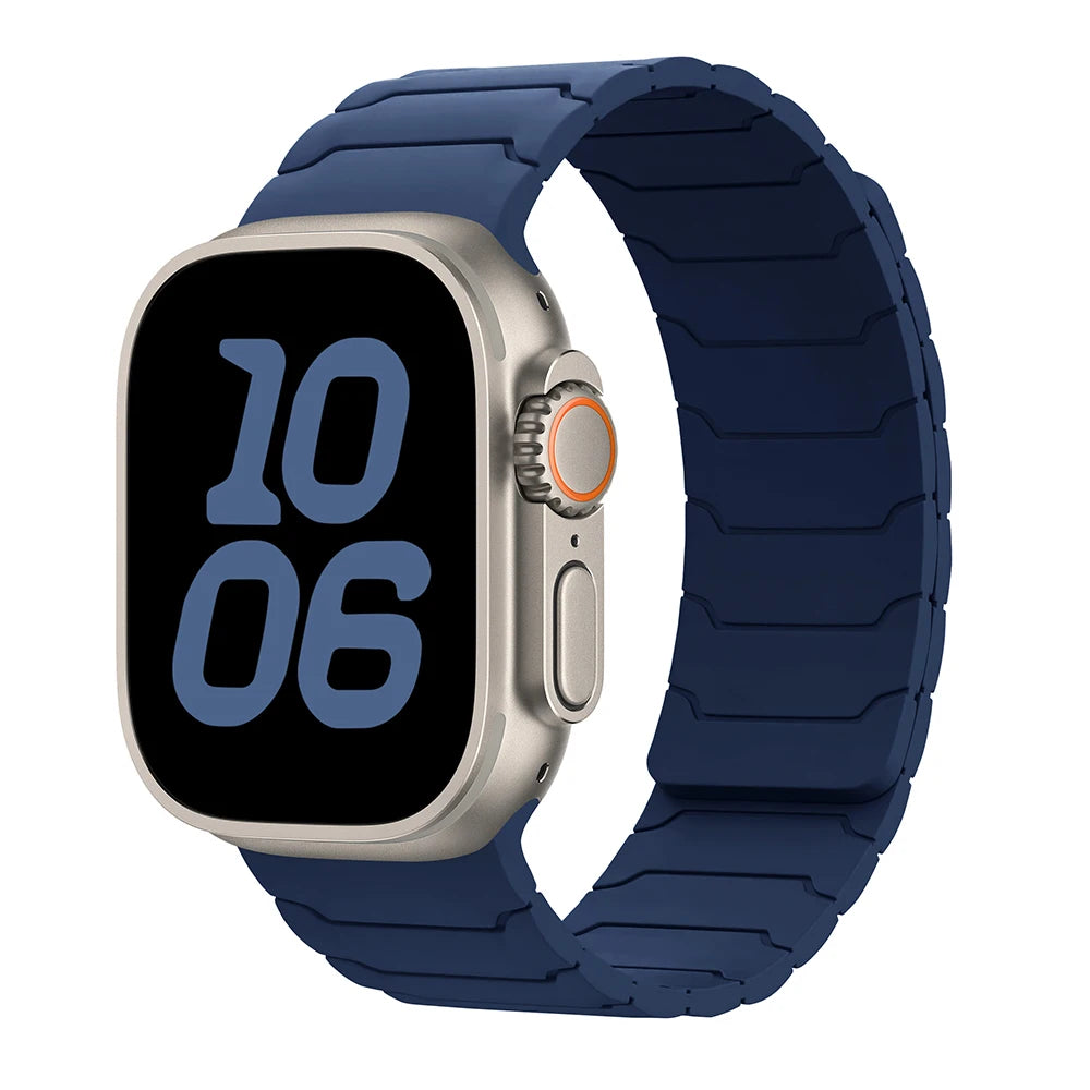 Bracelet Magnétique en Silicone – Compatible Apple Watch Ultra 2 & Series 10/9/8/7/SE