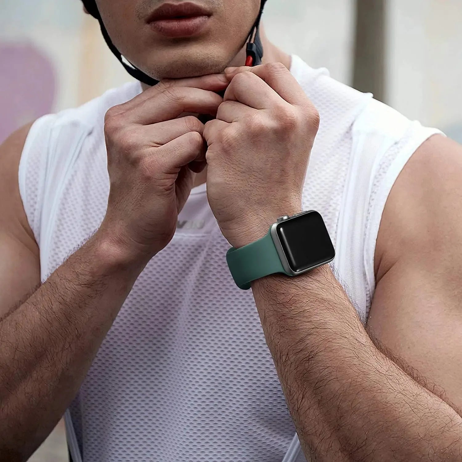 Bracelet en Silicone pour Apple Watch Ultra 2/Series 11/10/9/8/7/6/SE/3