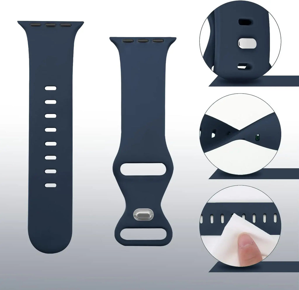 Bracelet en Silicone pour Apple Watch Ultra 2/Series 11/10/9/8/7/6/SE/3